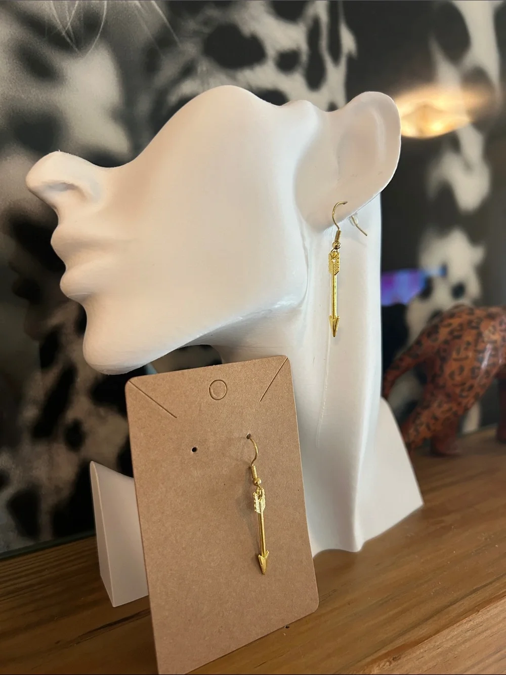 Gold Arrow Drop Earrings (NWOT)